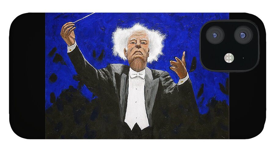 Orchestra Conductor iPhone 12 Case featuring the painting Maestro by J Loren Reedy