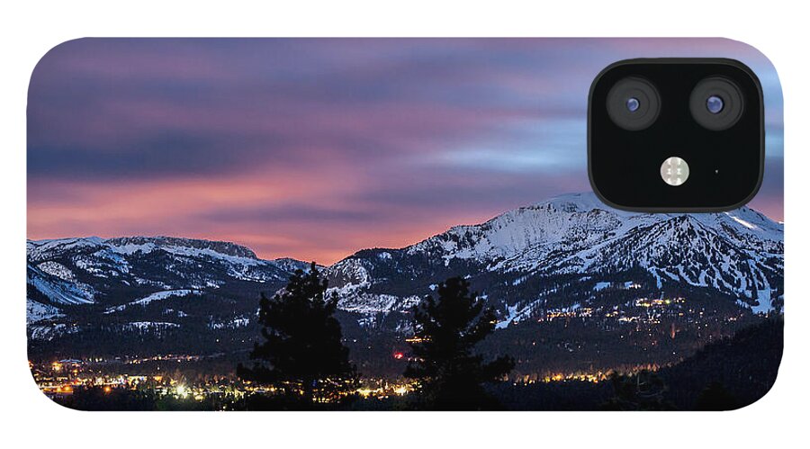 Sunset iPhone 12 Case featuring the photograph Mammoth at Night by Cat Connor