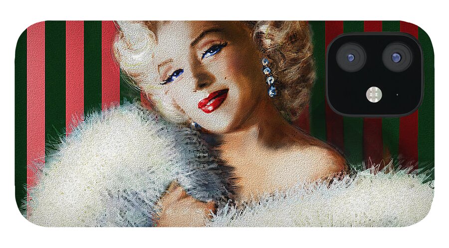 Theo Danella iPhone 12 Case featuring the painting Marilyn 126 d 3 by Theo Danella