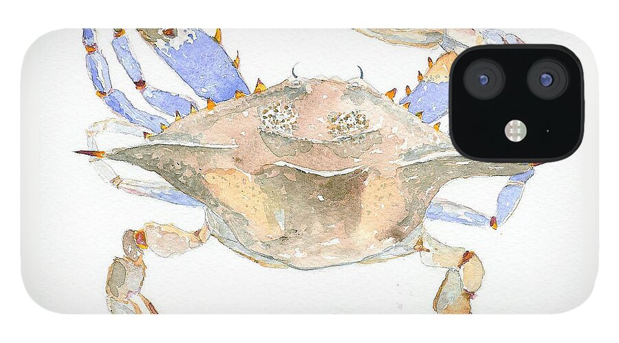 Crab iPhone 12 Case featuring the painting Maryland Crab by Anne Marie Brown