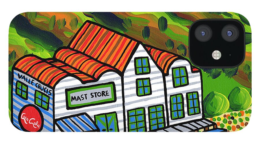 Mast Store iPhone 12 Case featuring the painting Mast Store Valle Crucis North Carolina by Mike Segal