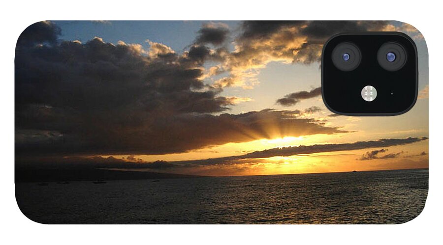 Maui iPhone 12 Case featuring the photograph Maui Sunset by Ken Arcia