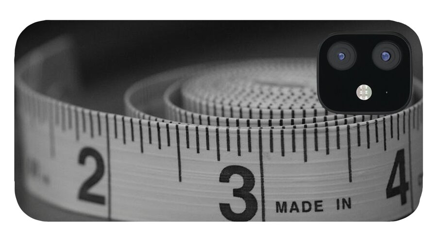 Tape Measure iPhone 12 Case featuring the photograph Measuring Up by Holden The Moment