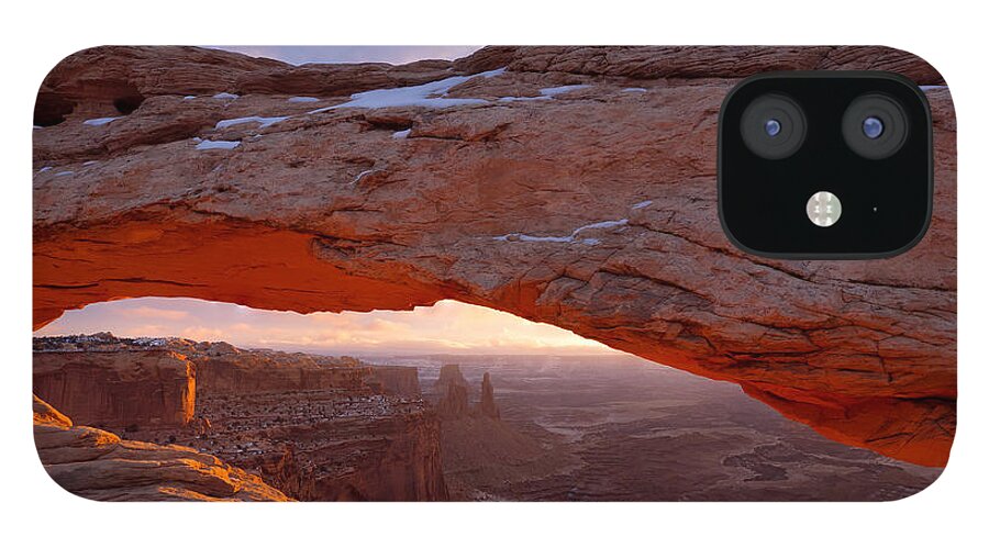 Mesa Arch iPhone 12 Case featuring the photograph Mesa Glow by Emily Dickey