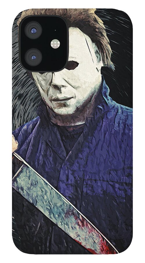 Michael Myers iPhone 12 Case featuring the digital art Michael Myers by Zapista OU