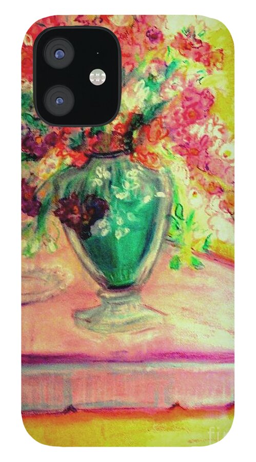 Michelangelo iPhone 12 Case featuring the painting Michelangelo's Vase by Helena Bebirian