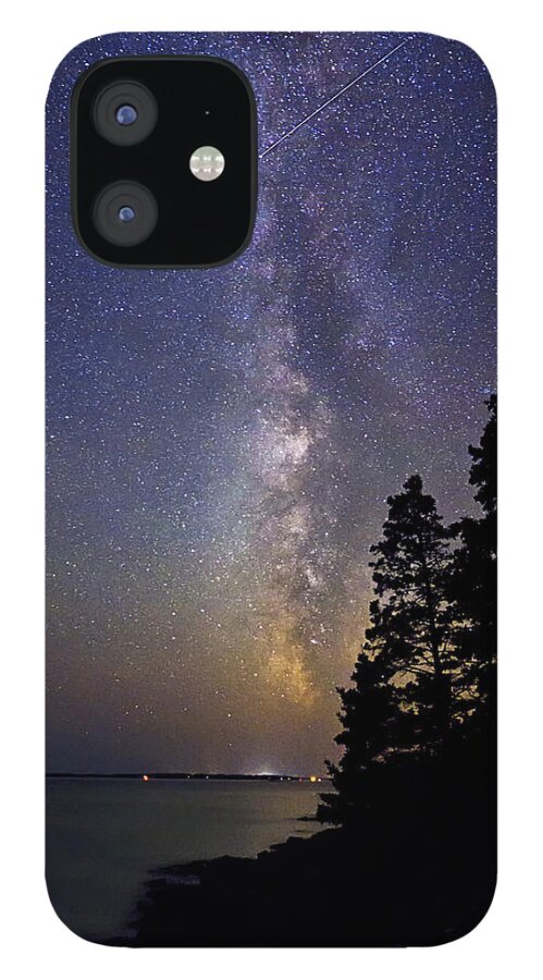 Milky Way iPhone 12 Case featuring the photograph Milky Way at Acadia National Park by John Vose