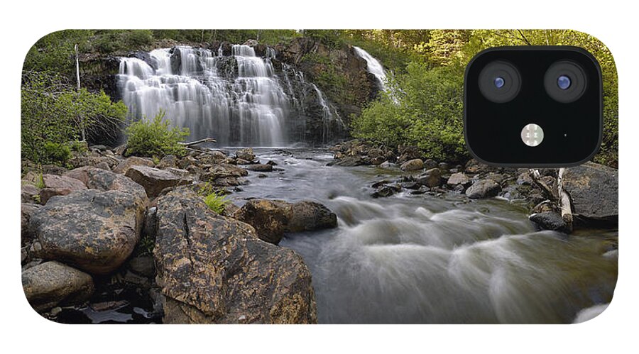 Panorama iPhone 12 Case featuring the photograph Mink Falls by Doug Gibbons