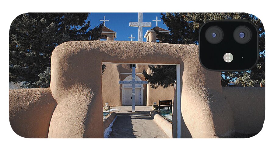 Architecture iPhone 12 Case featuring the photograph Mission Entry by Glory Ann Penington