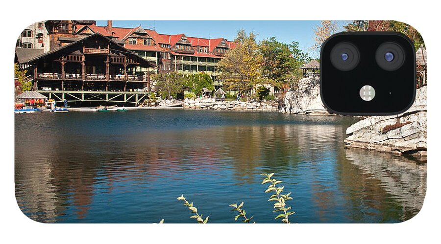 Mohonk iPhone 12 Case featuring the photograph Mohonk with Lake by Nancy De Flon