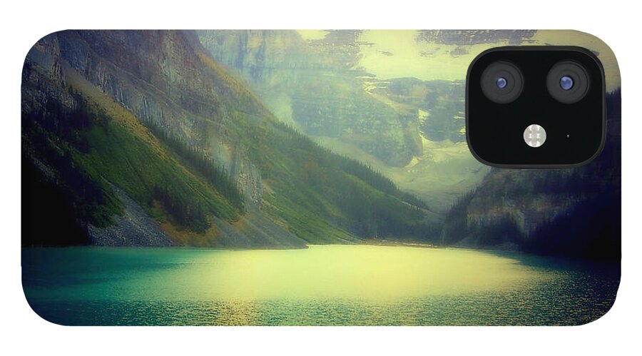Lake Louise iPhone 12 Case featuring the photograph Moonlit Encounter by Karen Wiles