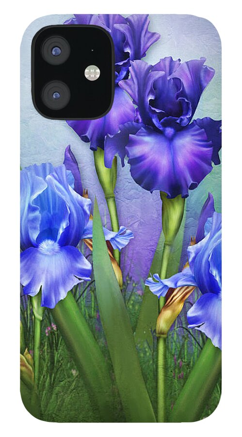 Impressionism iPhone 12 Case featuring the mixed media Morning Glory by Georgiana Romanovna