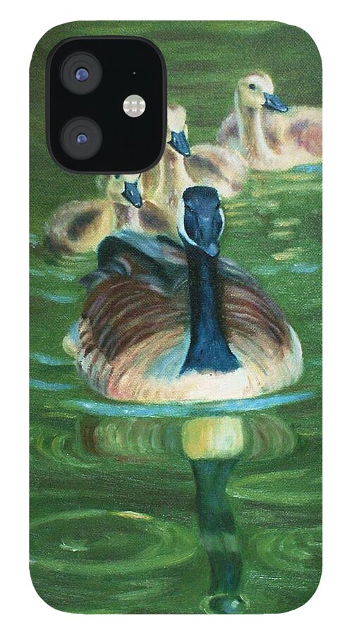 Nature iPhone 12 Case featuring the painting Mother Goose by Jill Ciccone Pike