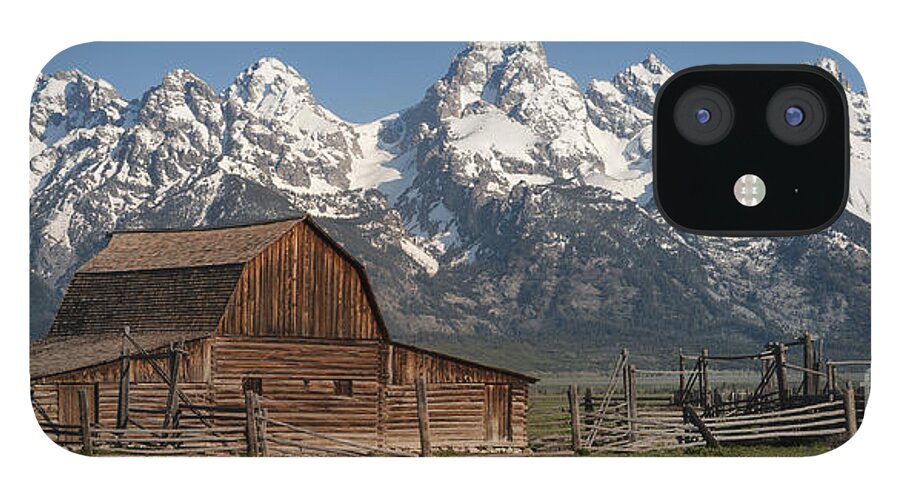 Grand Teton iPhone 12 Case featuring the photograph Moulton Barn - Grand Tetons I by Sandra Bronstein