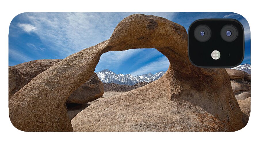Arch iPhone 12 Case featuring the photograph Mount Whitney Through The Arch by Mimi Ditchie