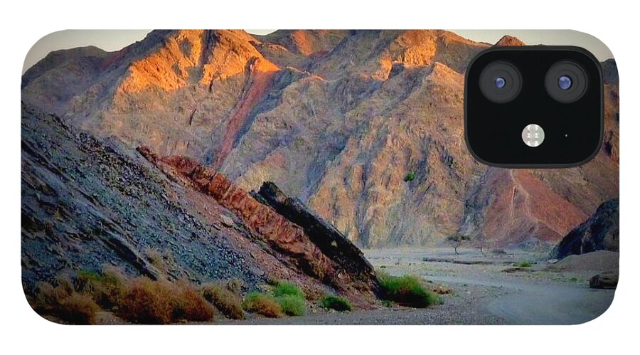 Mountains iPhone 12 Case featuring the photograph Mountains with copper color near Eilat by Rita Adams