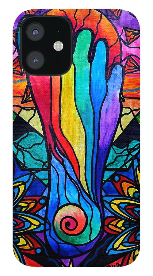 Vibration iPhone 12 Case featuring the painting Moving Forward by Teal Eye Print Store