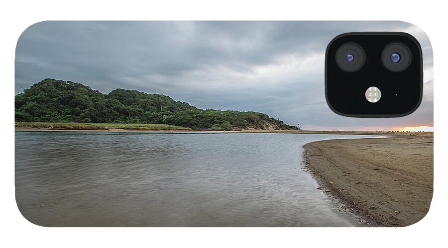 Tranquility iPhone 12 Case featuring the photograph Mpenjati River Estuary At Dawn, Kwazulu by Peter Chadwick