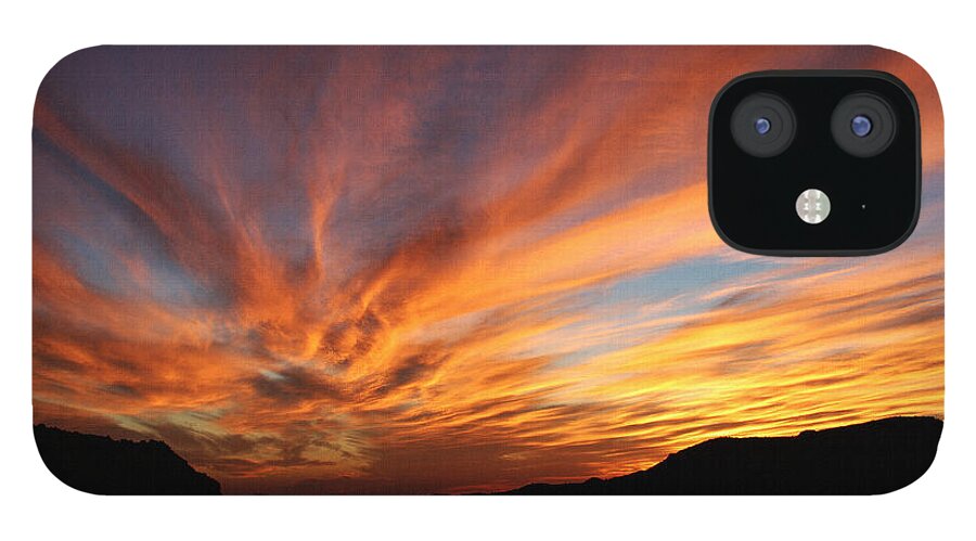 Mt Ord Sunset Arizona iPhone 12 Case featuring the photograph Mt Ord Sunset Arizona by Tom Janca