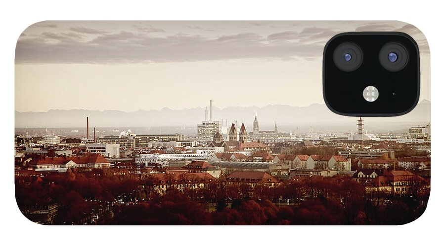 European Alps iPhone 12 Case featuring the photograph Munich Skyline by R-j-seymour