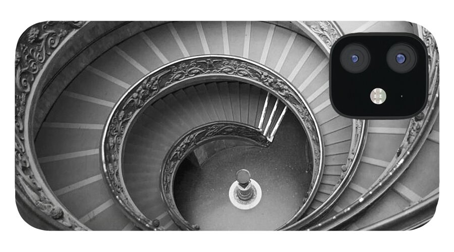 Musei Vaticani iPhone 12 Case featuring the photograph Musei Vaticani stairs by Nathan Rupert