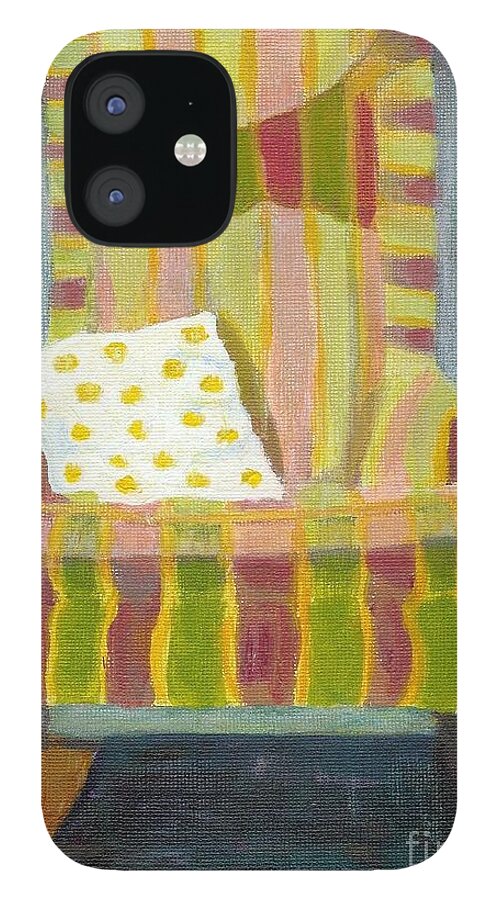 Chair iPhone 12 Case featuring the mixed media My Favorite Chair by Ruth Dailey