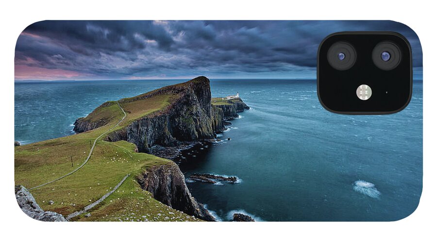 Scenics iPhone 12 Case featuring the photograph Neist Point, Isle Of Skye, Scotland by Eddie Esdale