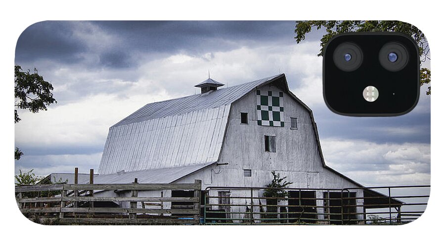Barn iPhone 12 Case featuring the photograph Nine Patch Quilt Barn by Cricket Hackmann