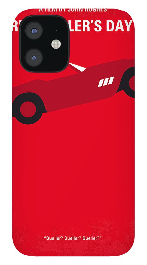 Ferris Bueller iPhone 12 Case featuring the digital art No292 My Ferris Bueller's day off minimal movie poster by Chungkong Art