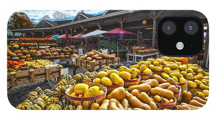 North iPhone 12 Case featuring the photograph North Fork Farmstand by Robert Seifert