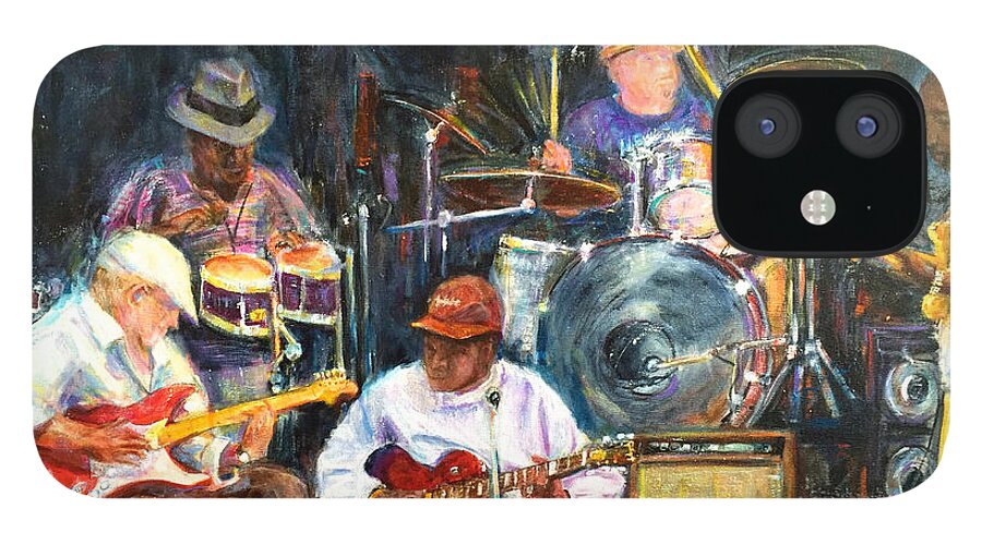 Prints iPhone 12 Case featuring the painting Nyc Blues by Jack Diamond