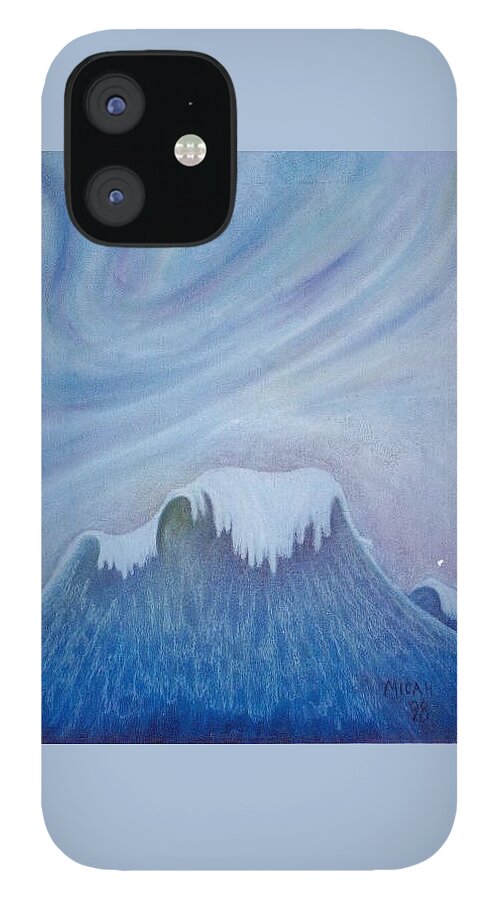 Ocean iPhone 12 Case featuring the painting Ocean Wave by Micah Guenther