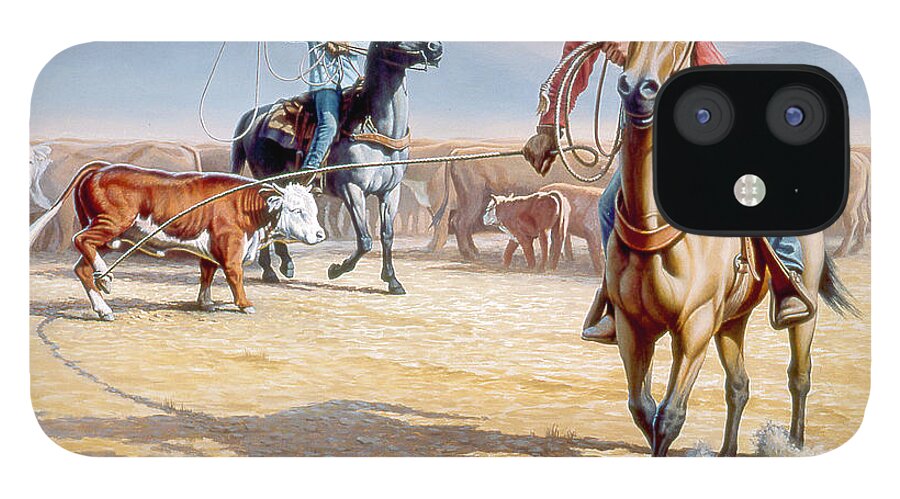 Horse iPhone 12 Case featuring the painting One Heel by Paul Krapf