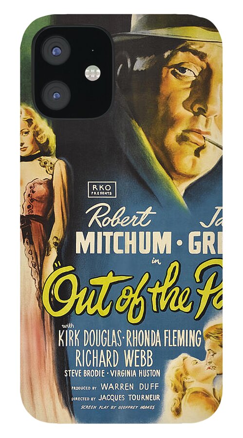 Movie Poster iPhone 12 Case featuring the photograph Out of the Past - 1947 by Georgia Clare