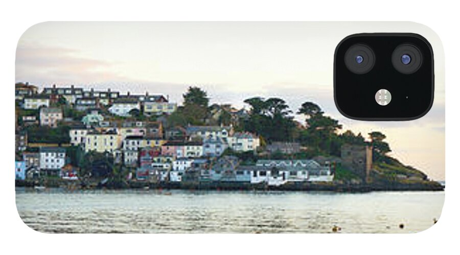 Panoramic iPhone 12 Case featuring the photograph Panoramic Of Sunset, Polruan, Cornwall by Julie Pigula