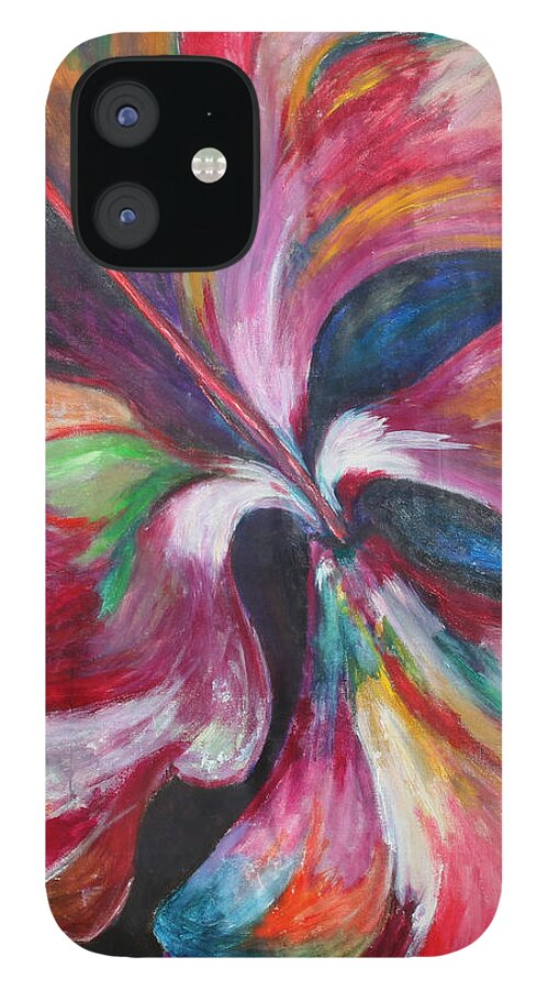 Flower iPhone 12 Case featuring the painting Passion by Will Felix