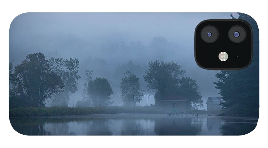 Landscape iPhone 12 Case featuring the photograph Peaceful Blue by Karol Livote