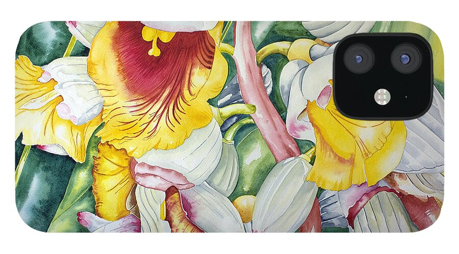 Flower iPhone 12 Case featuring the painting Poppin Out by Kandyce Waltensperger