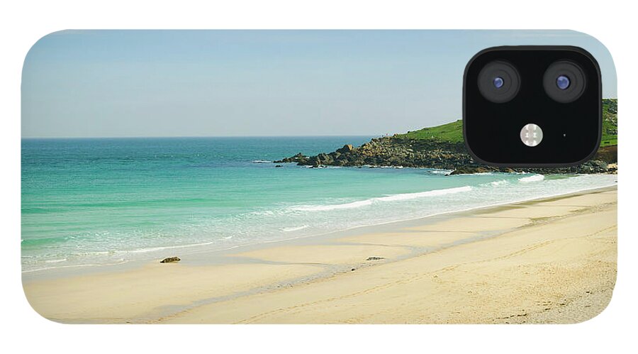 Tranquility iPhone 12 Case featuring the photograph Porthmeor Beach At St. Ives, Cornwall by John Harper