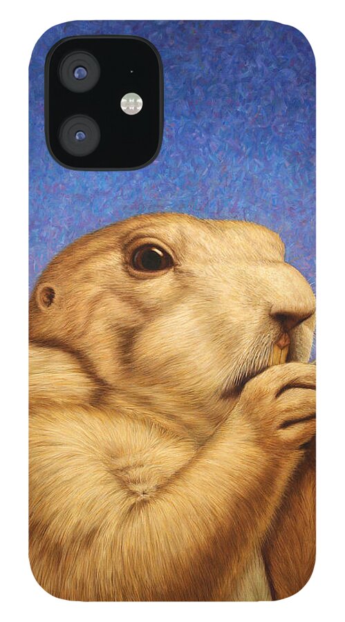 Prairie Dog iPhone 12 Case featuring the painting Prairie Dog by James W Johnson