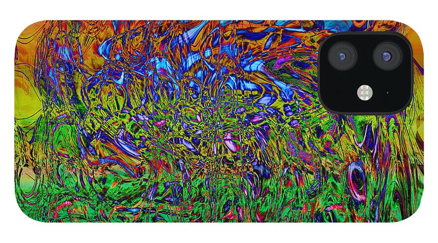 Psychedelic Mind iPhone 12 Case featuring the digital art Psychedelic Mind by Linda Sannuti