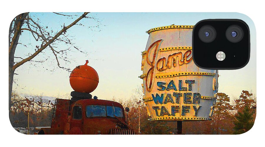 Service Station Trucks iPhone 12 Case featuring the digital art Pumpkin Truck and Salt Water Taffy by K Scott Teeters