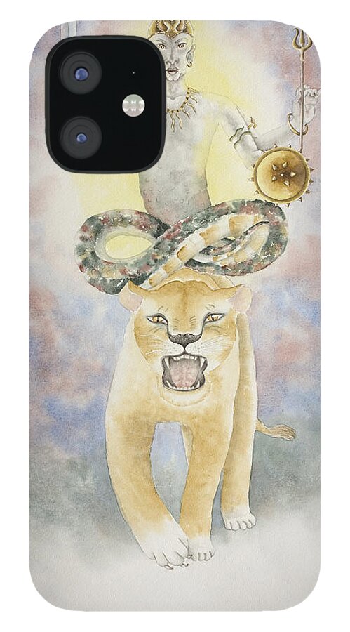 Vedic Astrology iPhone 12 Case featuring the painting Rahu The North Node by Srishti Wilhelm