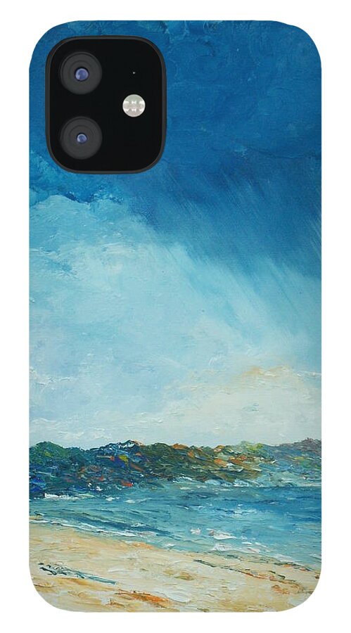 Ireland iPhone 12 Case featuring the painting Rain a comin by Conor Murphy