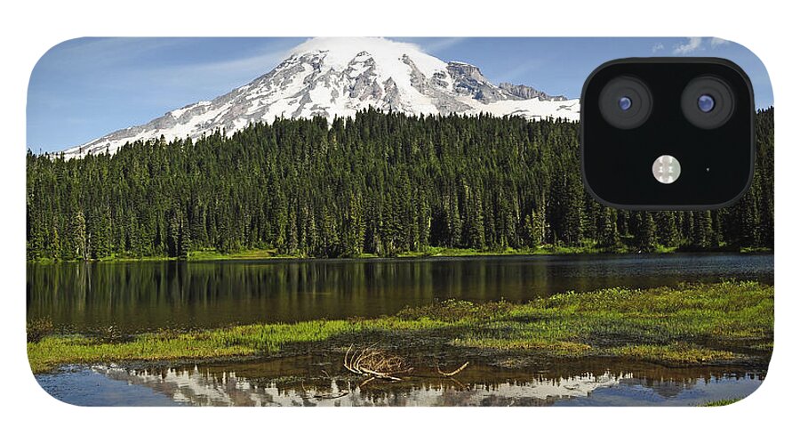 Mt Rainier iPhone 12 Case featuring the photograph Rainier's Reflection by Tikvah's Hope