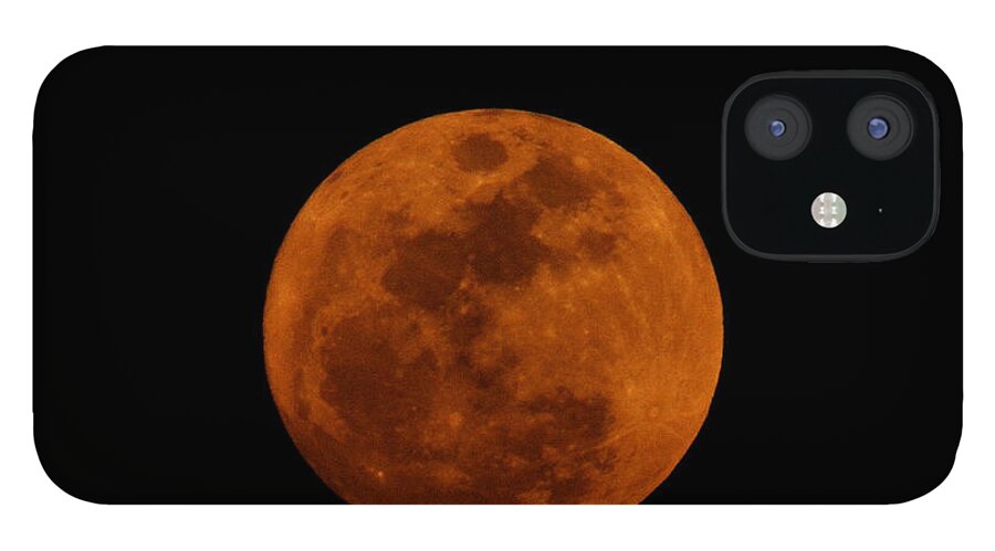 Moon iPhone 12 Case featuring the photograph Red Moon by Bradford Martin
