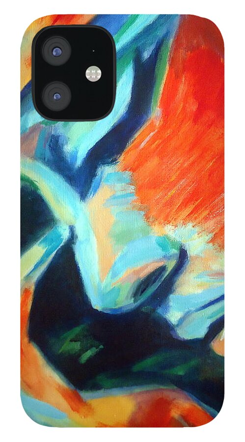 Art iPhone 12 Case featuring the painting Reflections by Helena Wierzbicki