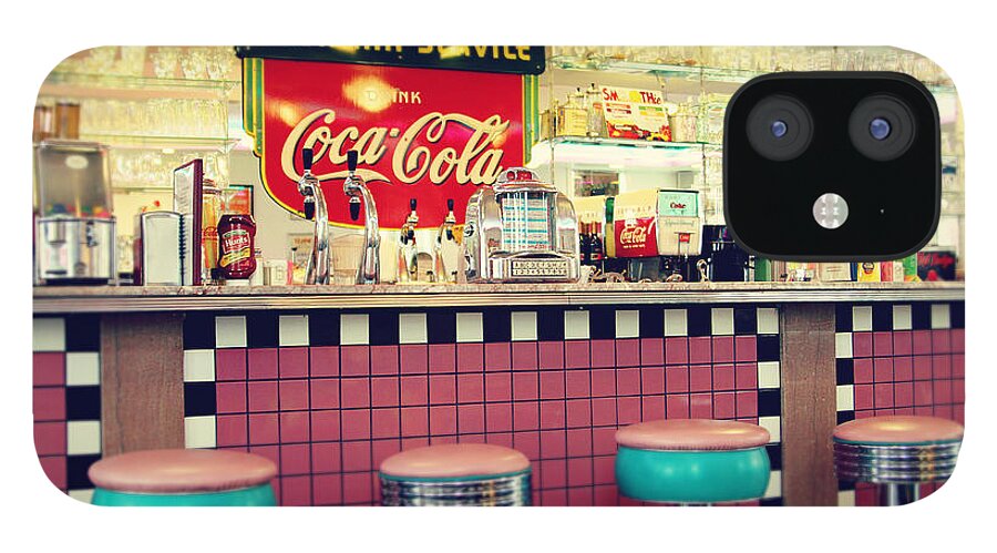Retro Diner iPhone 12 Case featuring the photograph Retro Diner by Sylvia Cook