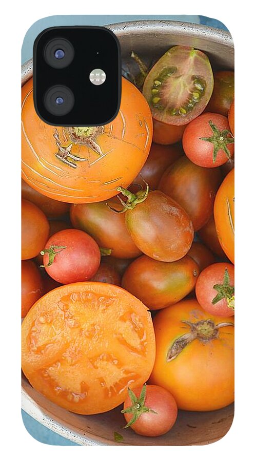Juicy iPhone 12 Case featuring the photograph Ripe Tomatoes by Zoryana Ivchenko