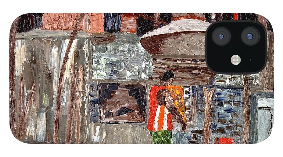 Grenada iPhone 12 Case featuring the painting River Antoine Rum Distillery by Laura Forde